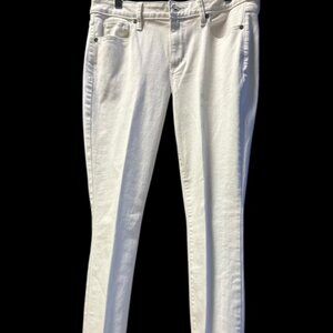 Sonoma Goods For Life Skinny White Denim Jeans-Size 12-New-5 Pocket-Zip/Button